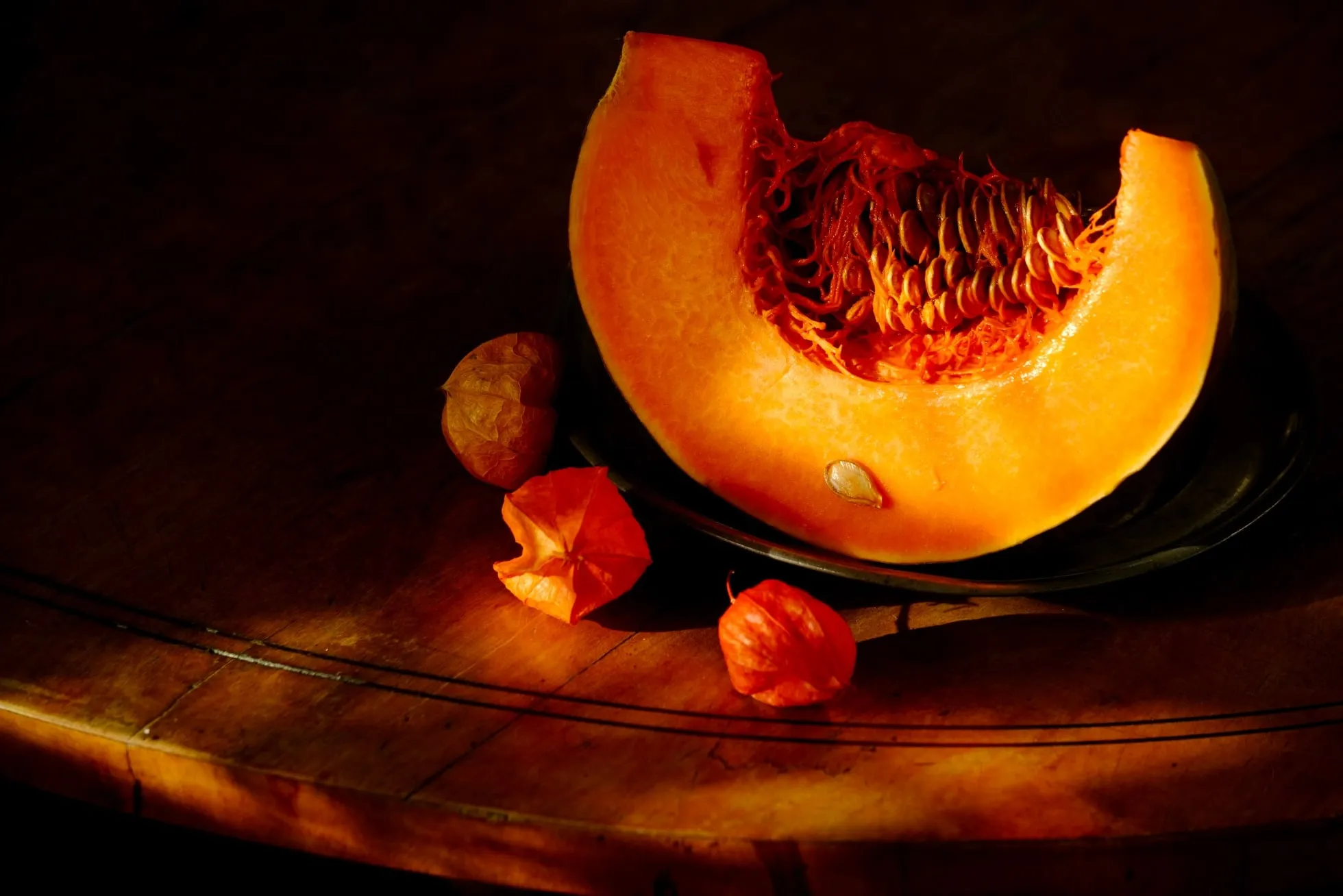Kürbis und Lampions